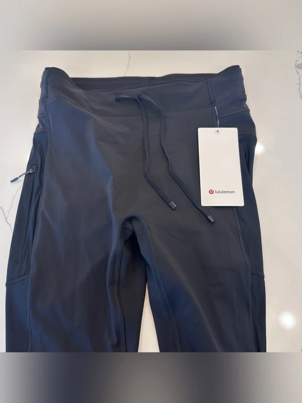 Lululemon No Line High Rise Run Tight 25” Black Sz 8 NWT